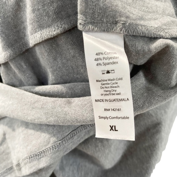 NWT LuLaRoe (LLR) Irma Woman’s XL Solid Light Grey Color Hi-Low - Picture 6 of 6